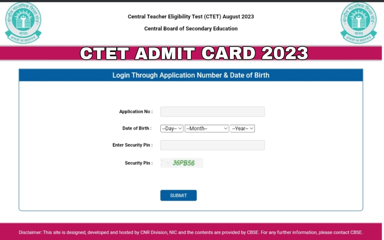 CTET Admit Card 2023